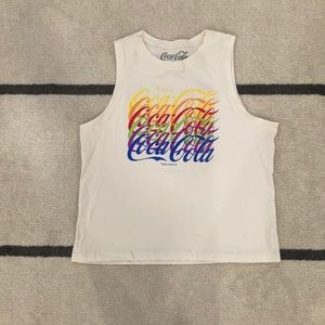 Coca Cola Rainbow Logo Tank Top Size Medium